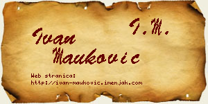 Ivan Mauković vizit kartica
